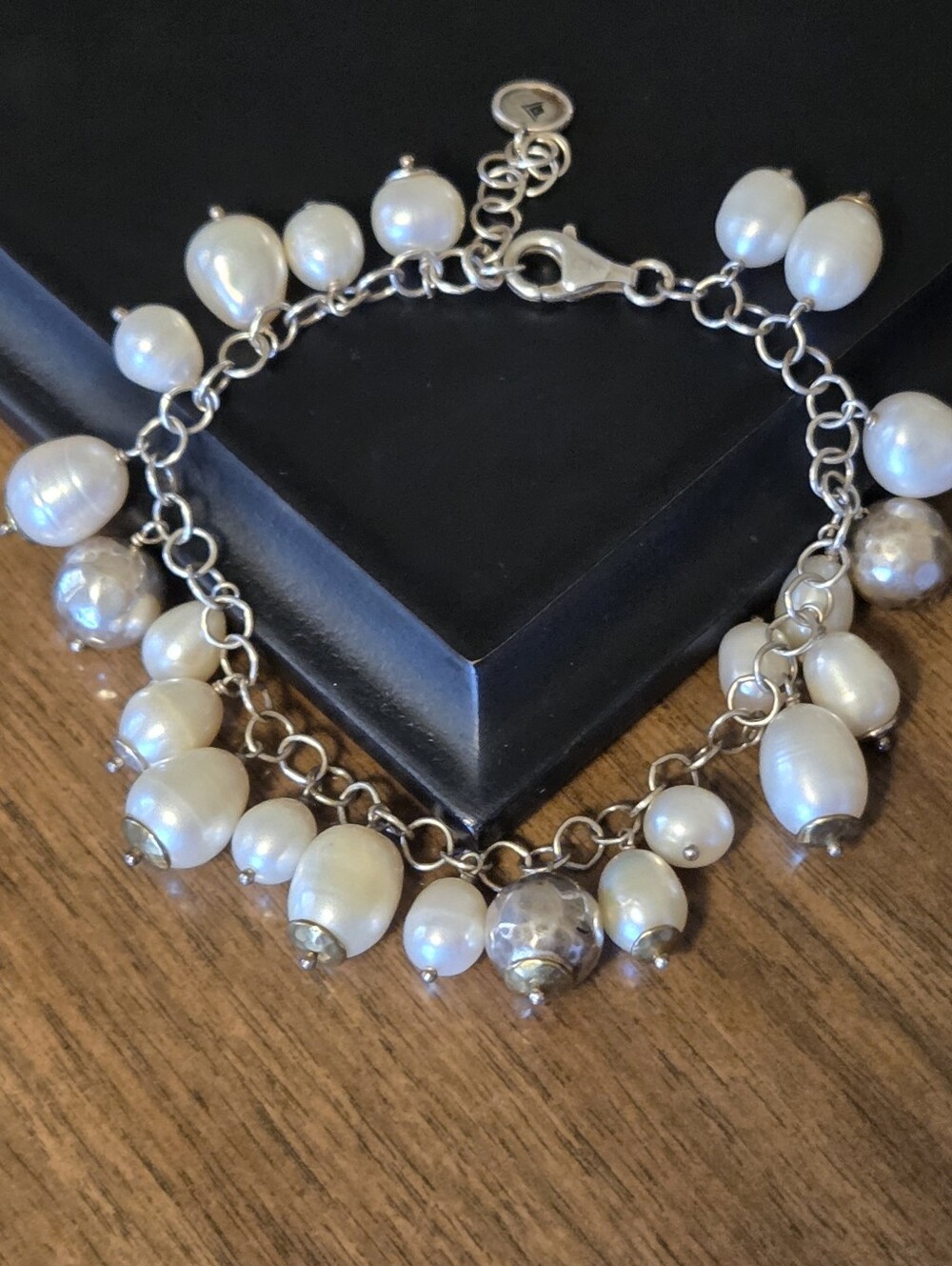 Silpada Sterling Silver & Pearl Cha Cha Bracelet